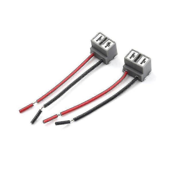 2 stk H7 2-pins frontlyspæreholderkontaktplugg ledningssocket