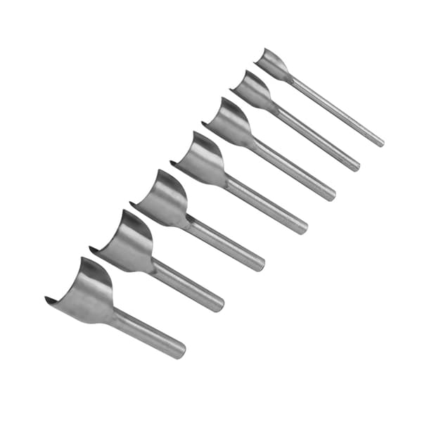 7 Pcs Leather Craft Half-Round Punch Set, Belt End Cutter Tool for Home DIY Sewing, 10-40mm