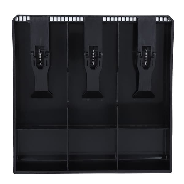Cash Register Insert Tray Replacement 3 Bills 3 Coins Money Storage Box (Black)