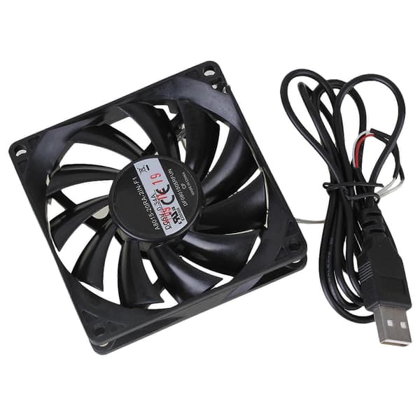 Sort 5v 8015 Usb Computer/pc/cpu Støjsvag Køling Kabinet Blæser 80x80x15mm