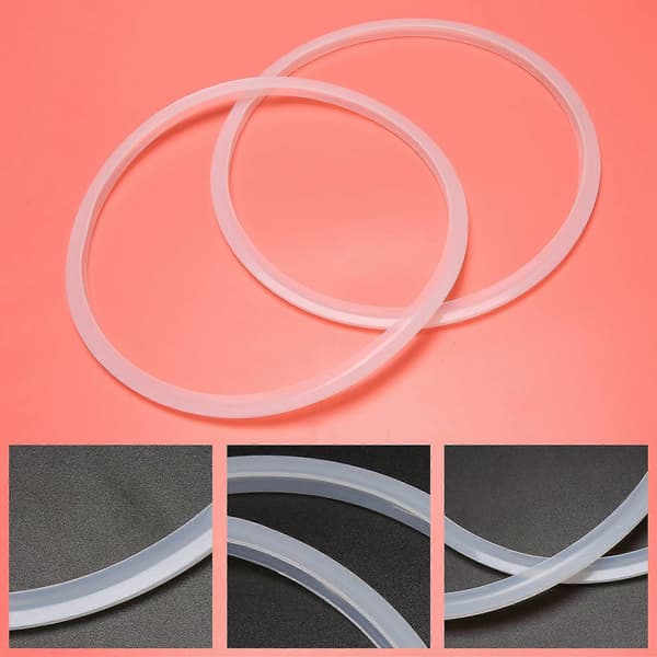 Silikontätningsring för tryckkokare 22 cm innerdiameter, 2 stycken, transparent