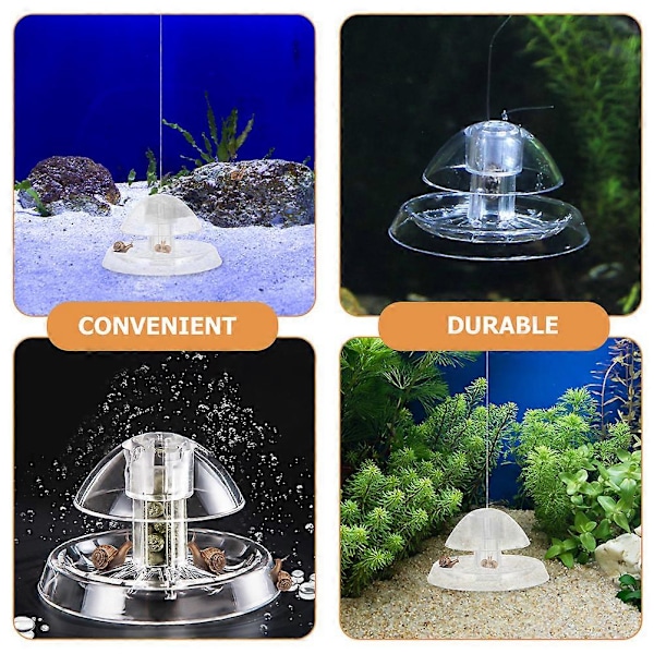 2 st Snigelfälla för Akvarium Fisk Tank Snigelfälla Plast Snigelfångare Transparent Snigelfälla