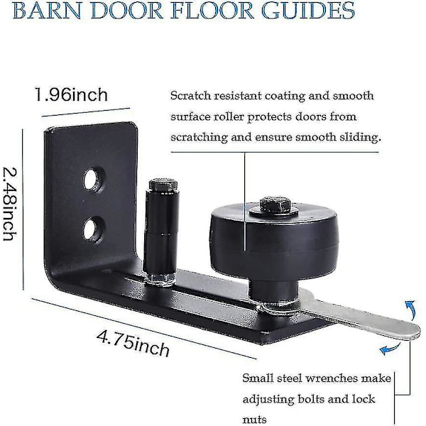 Skydedørsgulvguide Justerbar Gulv R-Guide Med Skruer, 8 Mulige S Til Alle Skydedøre, Til Alle Skydedøre, Værktøj #yogu