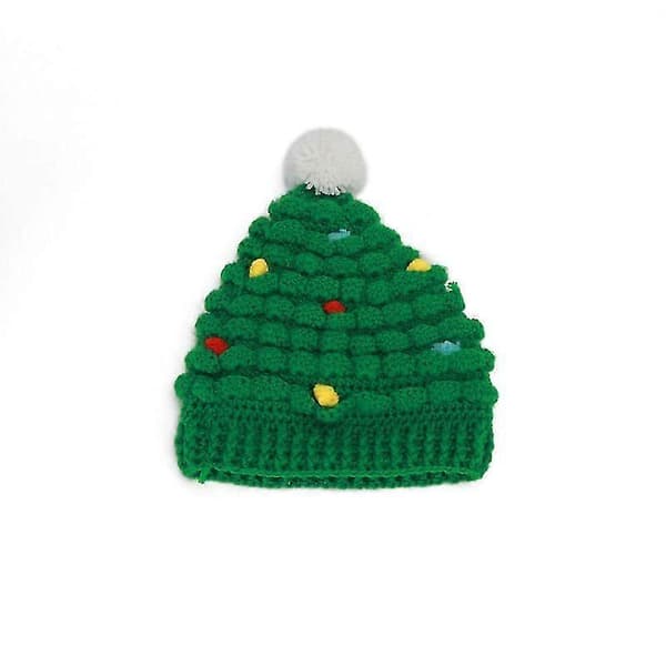 Julgran Handstickad Yllehatt Varm Hatt (Vuxenversion)