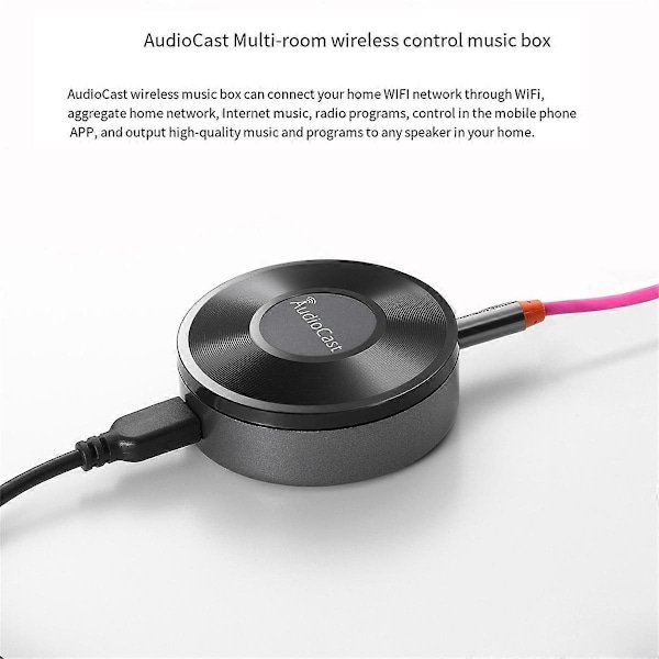 Trådlös WiFi Musik Audio Streamer Mottagare Audiocast Ieast Play M5 DLNA för Airplay Audio Adapter