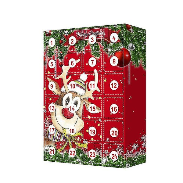 Julklapp för barn, blindbox, älg, snögubbe, nedräkningsadventskalender