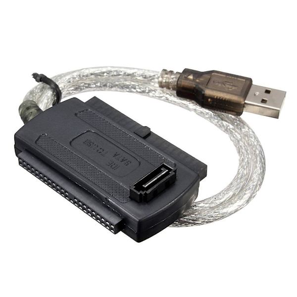 SAWAKE USB 2.0 hane till IDE SATA-adapterkonverterkabel hårddiskadapterkabel för PC 2,5\" 3,5\" HDD-hårddisk
