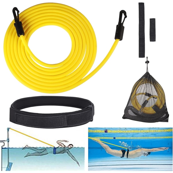 Justerbar pool simning elastisk, 4M motstånd simning bälte, professionell vuxna barn simning elastisk, simning bälte, simning elastisk för träning