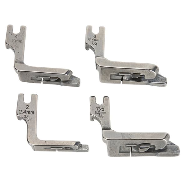 Durable Stainless Steel Hemming Presser Foot Set - 4 Pcs Sewing Machine Accessories