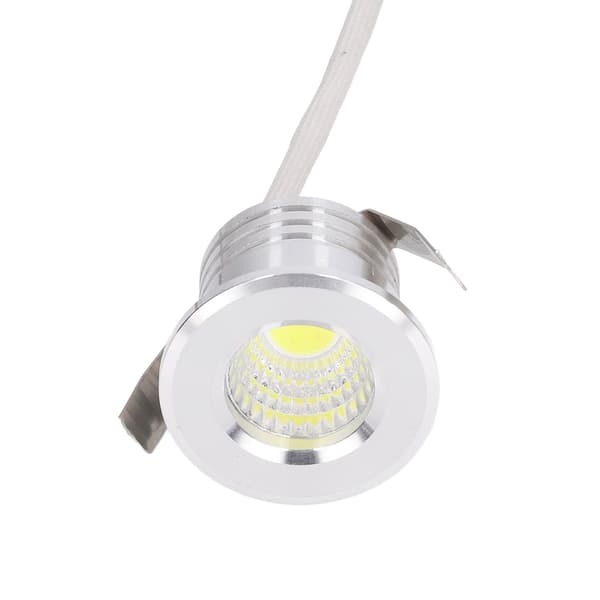 Mini LED Recessed Spotlight 3W COB Ceiling Light, Silver Housing, Stable Heat Sink, AC85-265V, Cool White 6000K