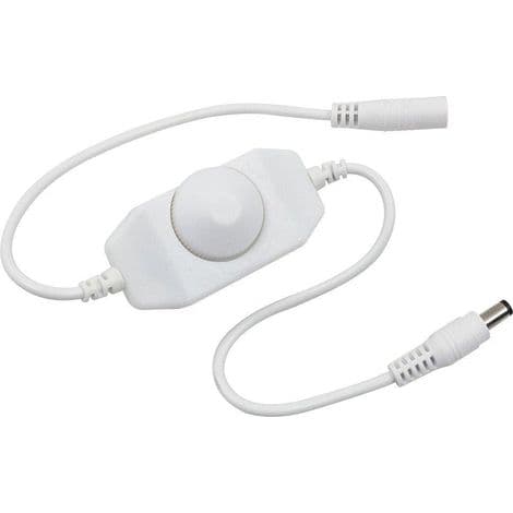 Inline LED lysstyrkejusteringskontakt, dæmpningscontroller, monokrom LED-lysstang, 12V-24V LED-dæmper