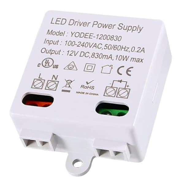 LED Transformator 12V/DC, 0-10W Mini Transformator, Strømforsyning, Elektronisk Transformator for 12V LED