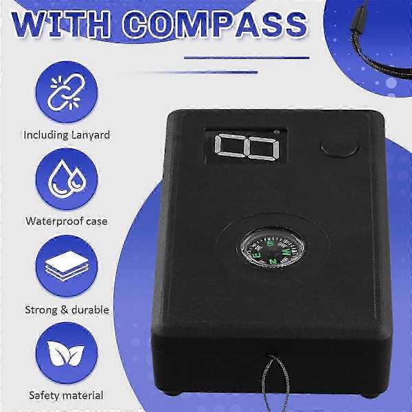 Compass Smart Rakat Räknare Multifunktionell Portabel Andaktsräknare med Kompass