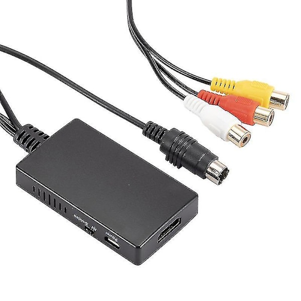 S-Video til HDMI-konverter AV til HDMI-adapter RCA-konverter Støtter 1080p