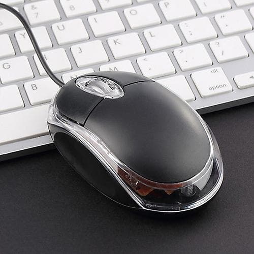 Fornnerg USB Sort Trådløs Optisk Lys Rullehjul Mus Mus til Computer PC Bærbar