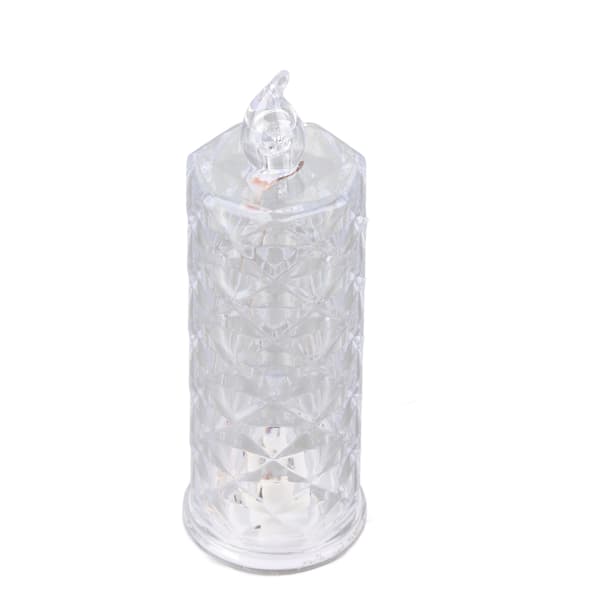 Romantic Flickering LED Night Light for Dorm, Battery Operated Table Lamp (2xAA, No Base)