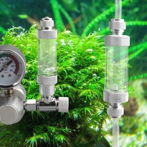 Nåleventil til akvariesystem CO2-regulator bobletæller akvarietilbehør (dobbelt hoved trimventil, 2)