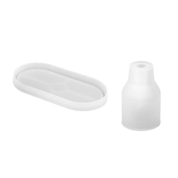 Silikonform för vas, silikonform vas, epoxihartsformar blomvas gjutformar silikonvas, D