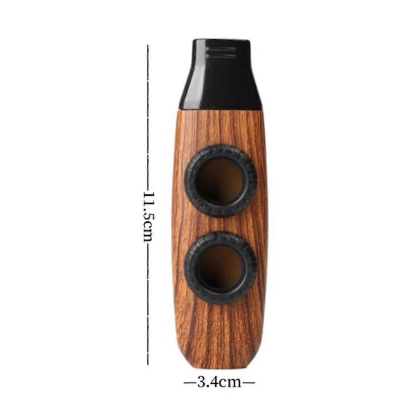 Kazoo med dobbel hull-design, dobbel membran, akkompagnement for ukulele, gitar, fiolin, bærbart musikkinstrument