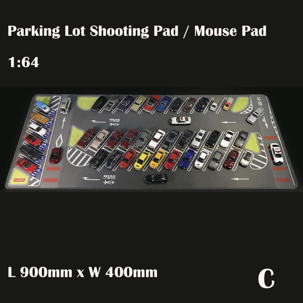 1/64 Parkeringsplads Matte Modelbil Køretøjs Scene Display Stor Garage Legetøj Mus Pad *1 W