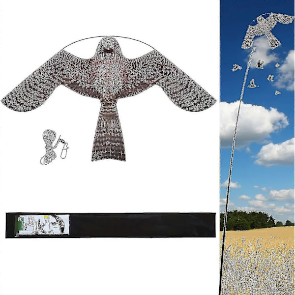 Fågelhök Flygande Drake Med Stång Grödor Gårdsskydd Fågelskrämma Flygande Drake Utan Stång-stil A Drake
