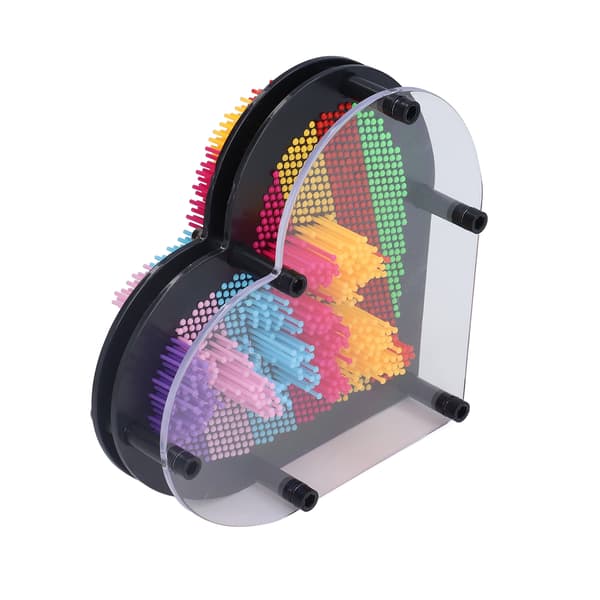 Rainbow 3D Heart Pin Art Board, Clone Handprint Modeling Needle Painting, Creative Hand Shape Decoration Gift