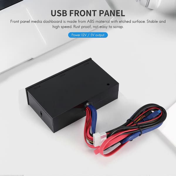 Multifunktionell 5.25\" Media Dashboard Kortläsare USB 2.0 USB 3.0 20-pin e-SATA SATA Frontpanel