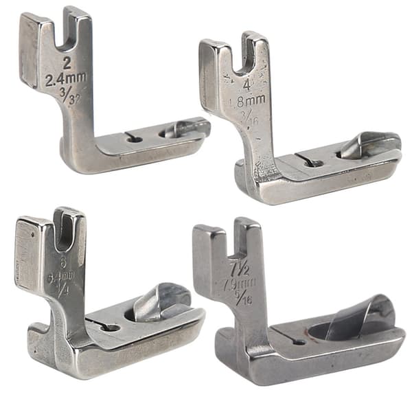 Durable Stainless Steel Hemming Presser Foot Set - 4 Pcs Sewing Machine Accessories