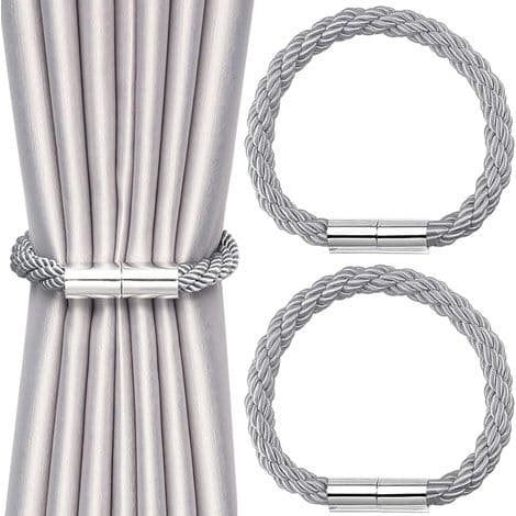 Set med 2 magnetiska gardinomtag - För hem, café, kontor