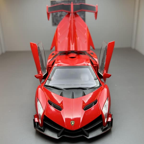 1:24 legering bilmodel Lamborghini legetøjsbil lyd- og lysmodel ornamenter