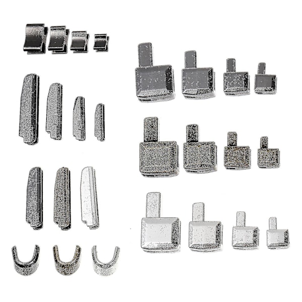 2024, 24 Set Metalliska Blixtlåsskydd, Insättningsnål, Blixtlåsstopp, Tillbehör, Plugg, Blixtlåsreparationssats för Rockar, Hem-DIY (Blandade Färger)