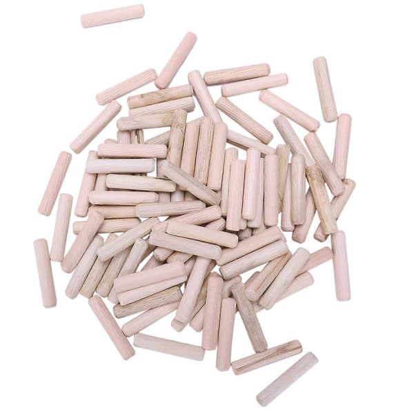 100-pack Träpluggar Trä Ugnstorkade Räfflade och Fasade