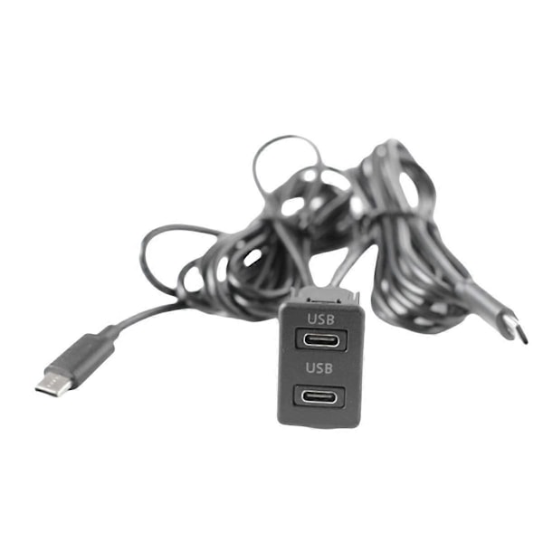 Auton Android-navigointilaitteen kaksois-TYPEC-sisääntulo USB-liitäntäpaneelin jatkojohto-adapteri Pa
