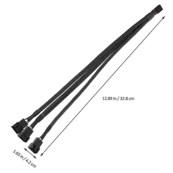 2 stk. Viftesplitter 4-pinners PC-viftesplitter 4-pinners viftesplitter Viftesplitter 3-veis PWM-viftesplitter