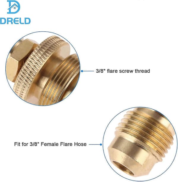 1lb Propan Tank Adapter med Regulatorforbindelse til 3/8 Han Flare (5/8\"-18unf) Gevind