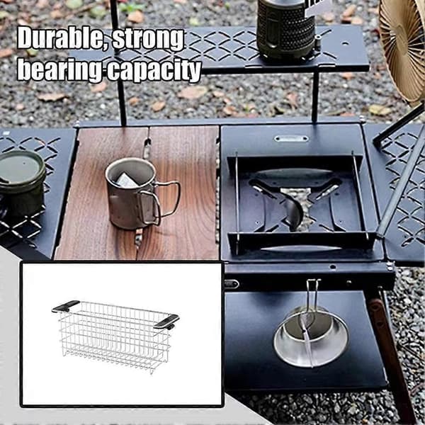Trådkurv Camping Rustfrit Stål Utility Trådkurv til Vandreture Camping Baghave Picnic Borddele