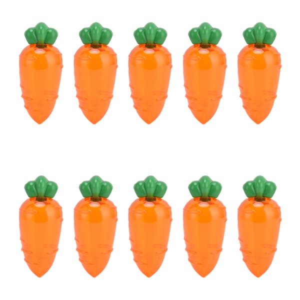 10 st morotsformad godislåda plast godisförvaring behållare för bröllopsgåva festpresent transparent orange