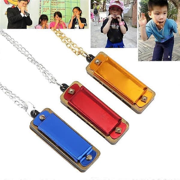 3 stk. Mini Harmonica i C-dur, 4 huller 8 toner Harmonica