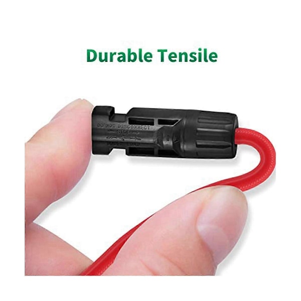 4 mm Solcellekabel Y-fordeler 3 Par, 1Y2 Solpanel Y Stik 12AWG Y Stik Fotovoltaisk Kabel Y Stik