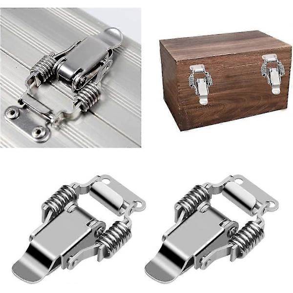 4 stycken rostfria klämmfästen, lås, spak, lås, dörrbeslag, vridlås, fjäder