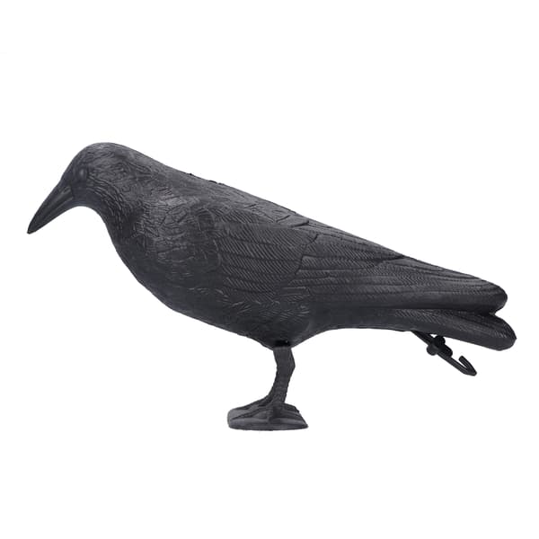 Simulated Plastic Crow Statue Hunting Decoy Tool for Outdoor Garden Decoration