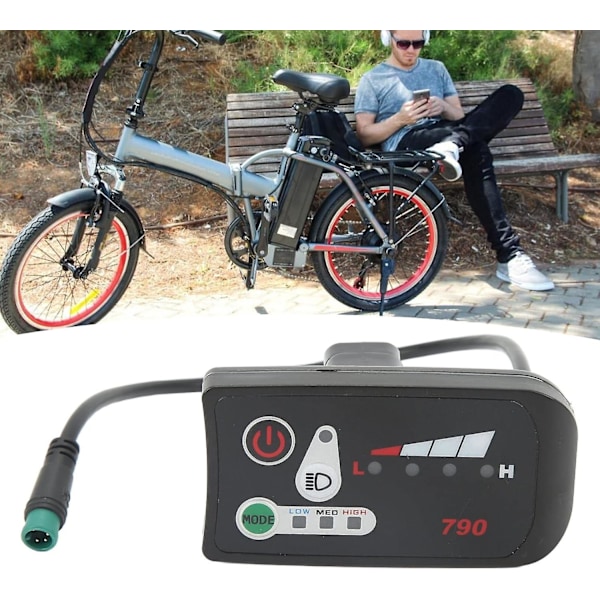 Elektrisk Cykeldisplay, 24V 36V 48V, Elektrisk Cykel LED Strömdisplaypanel Elektrisk Cykelmodifiering