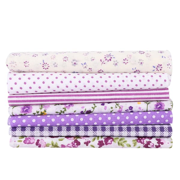 7 st / set 100% bomull Batiks syhantverkstyg för DIY plånbok kuddfodral (L)