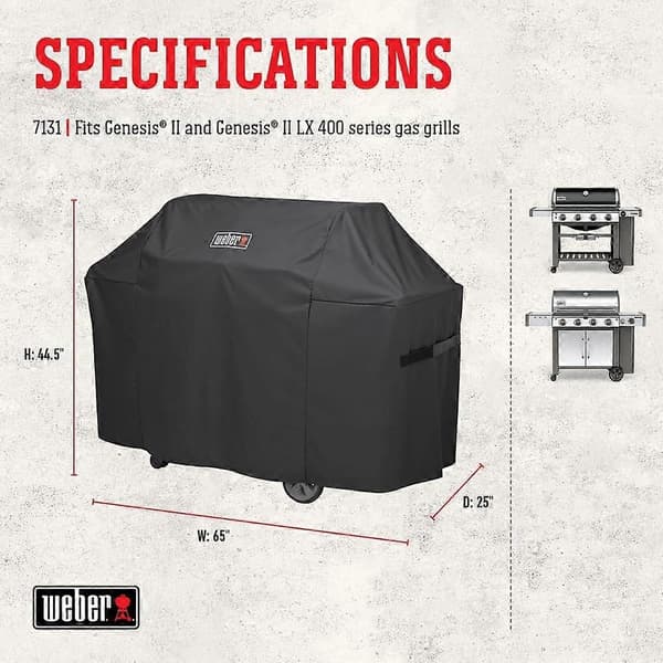 Premium-grillin suojus Genesis II -ulkokäyttöön, suojattu grilli