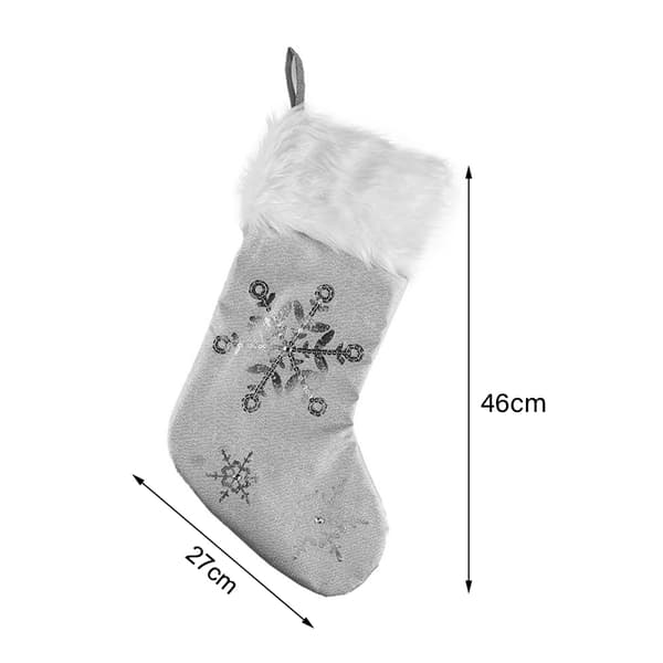 Christmas Stocking Candy Bag Snowflake Sequin Christmas Stocking