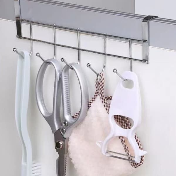Over-the-Door Hook No Drilling Space-Saving Hanging Organizer for Towel Cloth Bag Entry Kitchen
