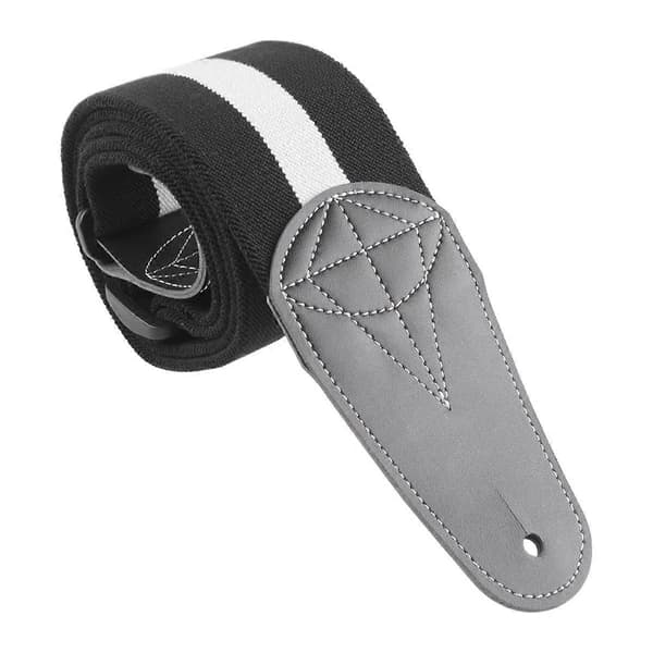 Gitarrband Elektrisk Gitarr Basband Mjuka Justerbara Akustiska Gitarrband Svart+Vit