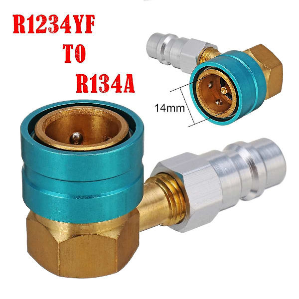 R1234Yf - R134A lågtryckskylmedel plus fluorkopplingsadapter för bilens luftkonditionering