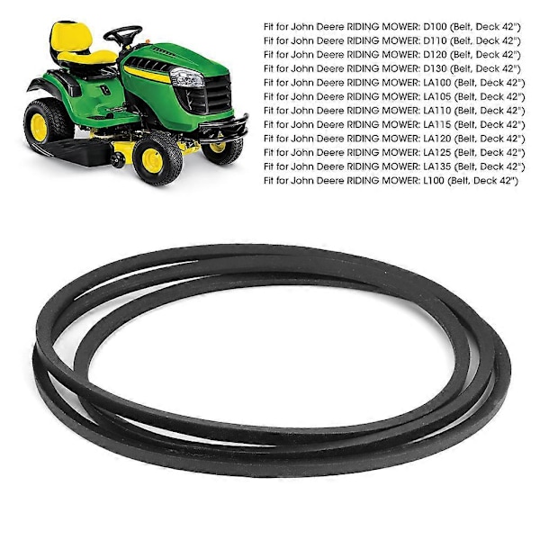 Rubber Lawn Mower Deck Belt GX20072 Replacement Fit for John Deere LA105 LA110 LA115