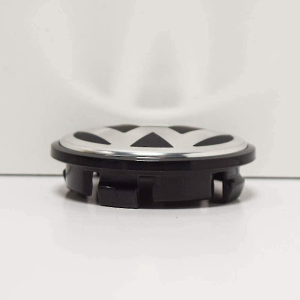 Alufælg Centerkapsel Satin Sort Høj Krom 65mm - 2 Pak